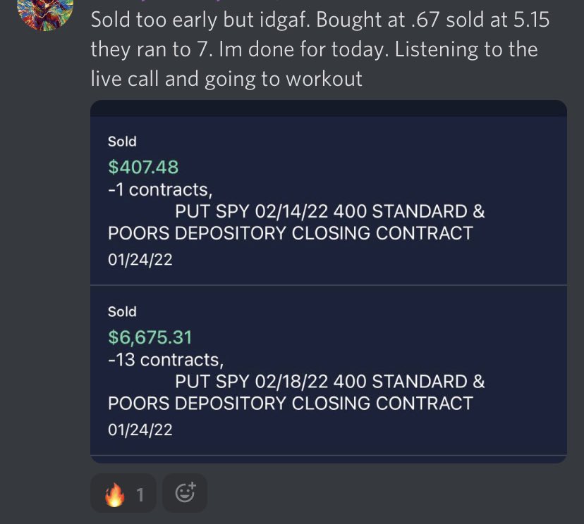 RealJGBanks's tweet photo. Are your members even winnings?
One hour into the day and one of our members is up 7k on $SPY 😳
Changing lives and creating Financial Freedom even through a bloody market 💯
#WolvesAlwaysEat 🐺 https://t.co/flbR4JDZAD