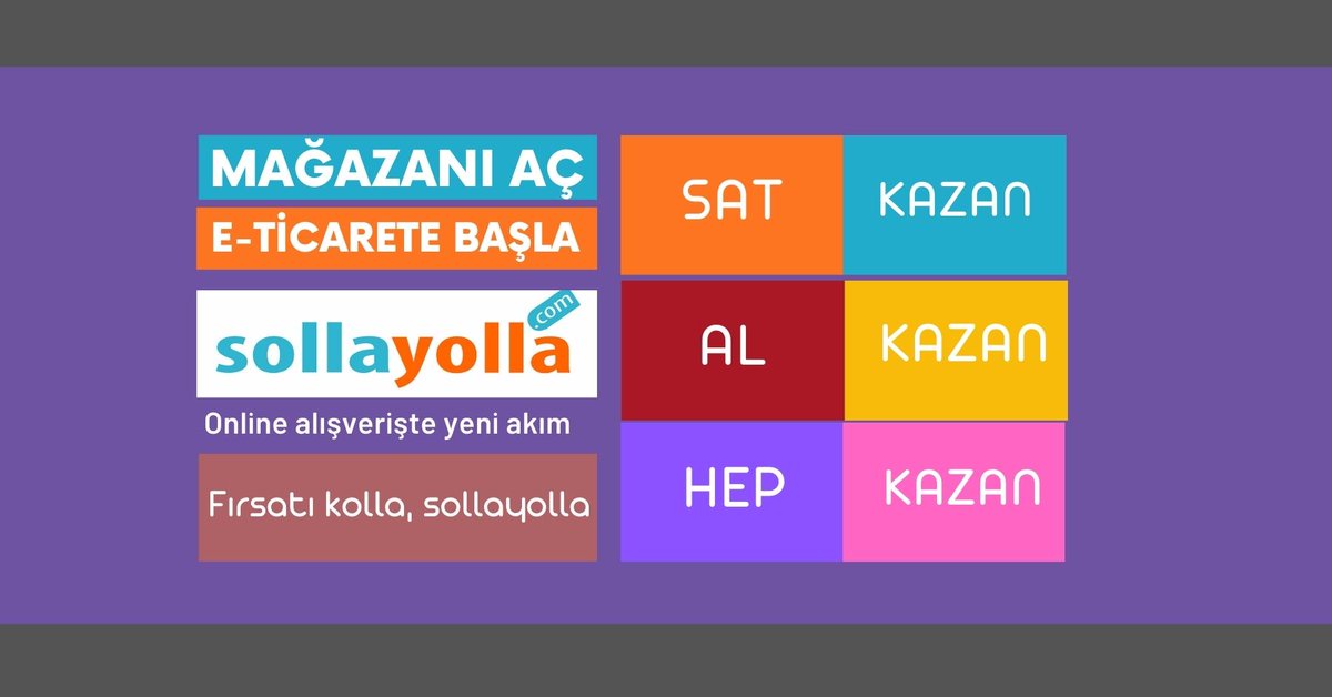 SollaYolla's tweet photo. ÜCRETSİZ MAĞAZANI AÇ | e-Ticarete Başla | Sat Kazan
Hemen ücretsiz mağazanı aç, e-ticarete başla. Sen de online alışverişte yeni akım başlat. Kazancını arttır.
https://t.co/h2tTVSy80U
#SONDAKIKA #bist100 #TuzYokTuz https://t.co/iP5PWK4JCR
