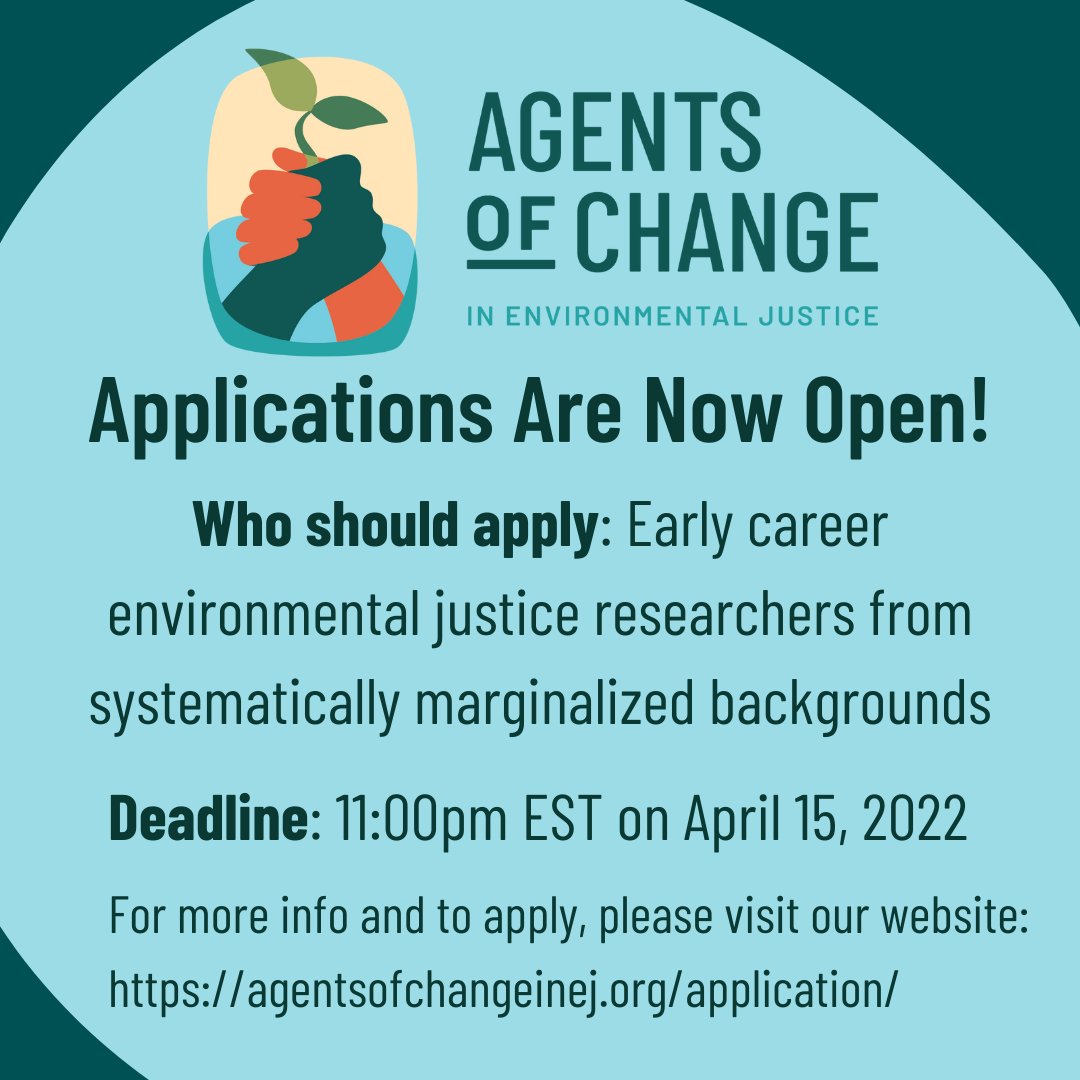 🚨BIG NEWS: Applications are now open to join our next cohort! Click here to apply and read about the application process: agentsofchangeinej.org/application/ Please retweet + share with your networks!