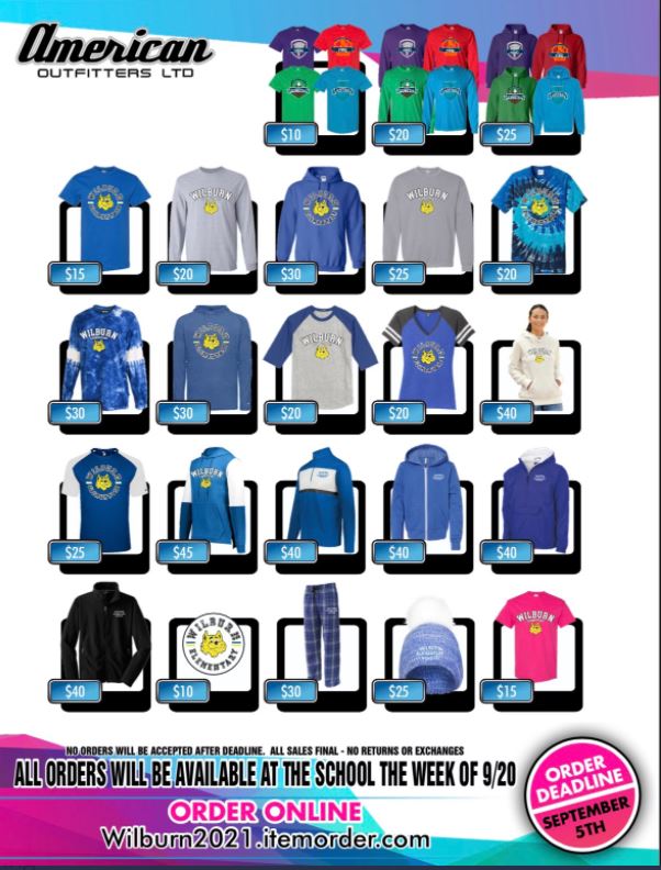 ❄ Good Morning Wilburn Fans!  While you are enjoying this snow day, why not take a moment to pick out your Spirit Wear!

💙Thank you <a href="/WilburnElemPTA/">Wilburn Elementary PTA</a>!

➡Order Link: wilburn2022.itemorder.com
