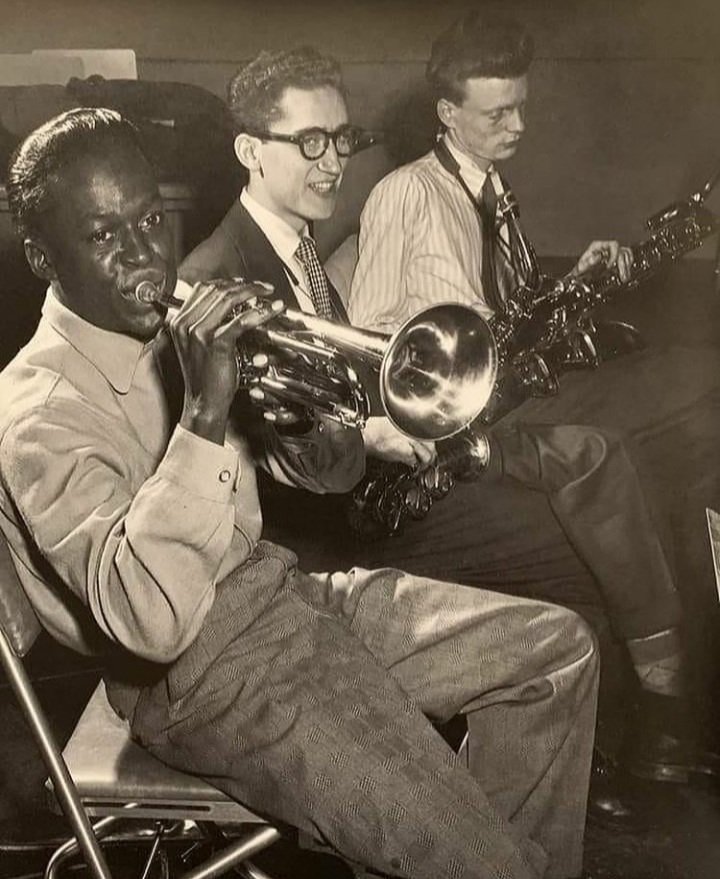 Miles Davis, Lee Konitz and Gerry Mulligan, "Birth of the Cool", recoding session, January 21, 1949.