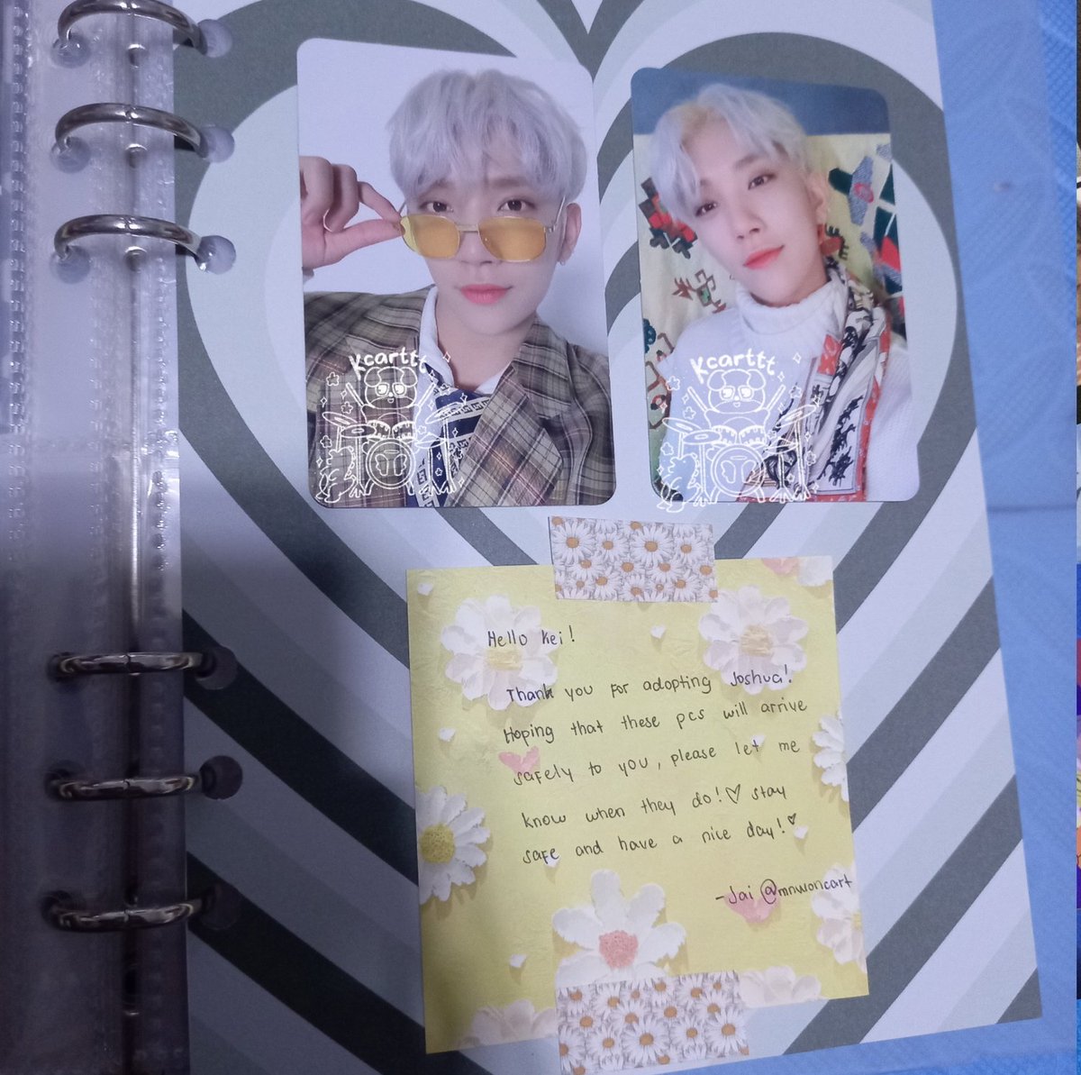 kcarttt's tweet photo. 💌 joshua gose mag pc set !

hiii @mnwoncart tysm for letting me adopt shua ! thank u for packing it well and secured. https://t.co/ottMh8uMhH