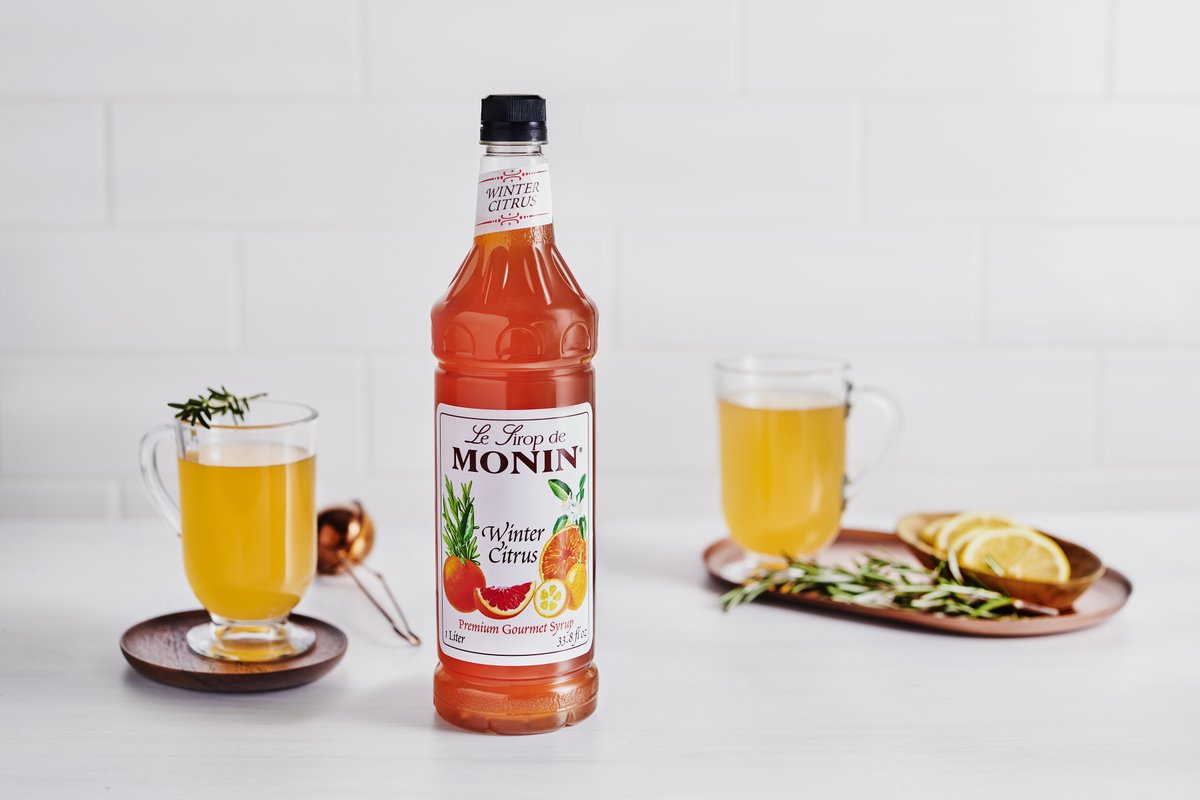 MoninCanada's tweet photo. Monin Winter Citrus Syrup is a natural blend of clementine, blood orange, and kumquat, combined with smooth honey and the fresh herbal notes of tarragon and rosemary. #FlavourOfTheMonth
https://t.co/RVFSZqWpnN https://t.co/Vp6tLVLDnA