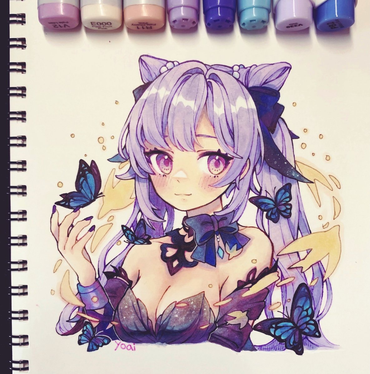 Yoaihime's tweet photo. opulent splendor 🦋 #原神 #keqing https://t.co/Bz7pbXDExY