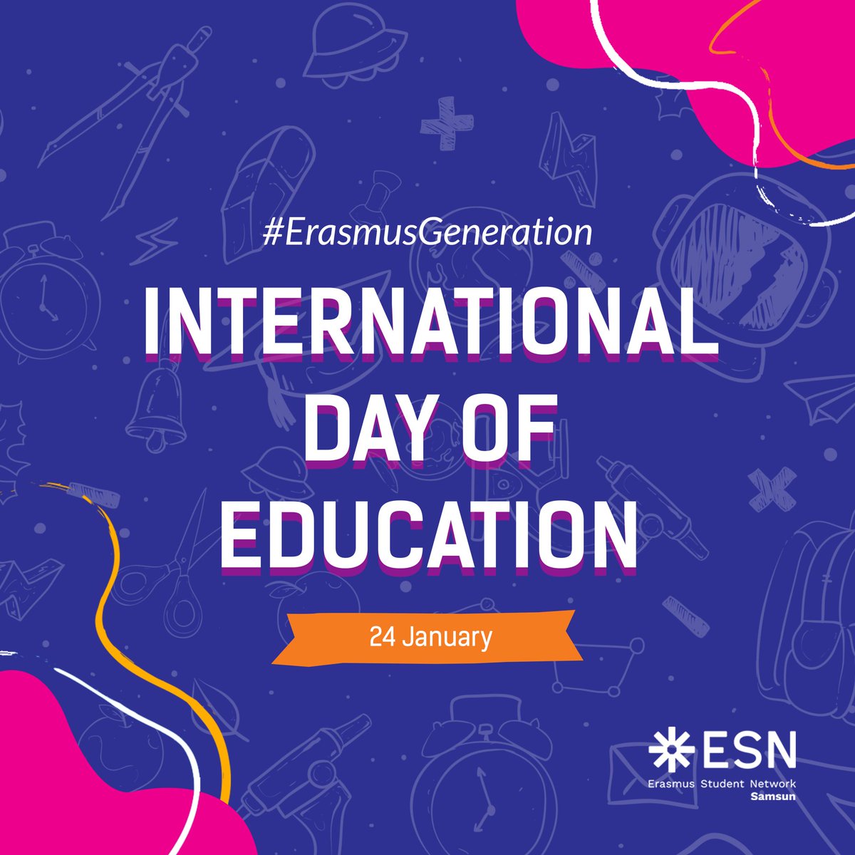 esnsamsun's tweet photo. Quality education is a vital part of the
development of every child and young person.
2022 is the European Year of Youth and the 35th anniversary of the Erasmus programme.
Happy International Day of Education!
#ErasmusGeneration #THISisESN #ESNforEducation
#ESNsamsun https://t.co/J9CE3nUkCv