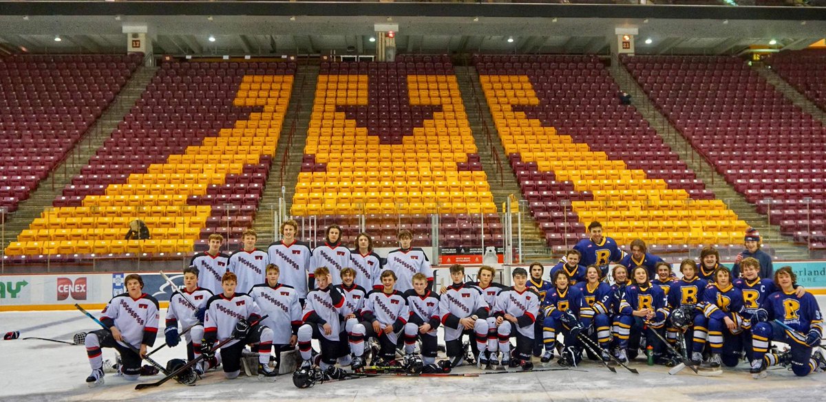 Got to play the boys from Rosemount at Mariucci over the weekend! Always a neat experience.