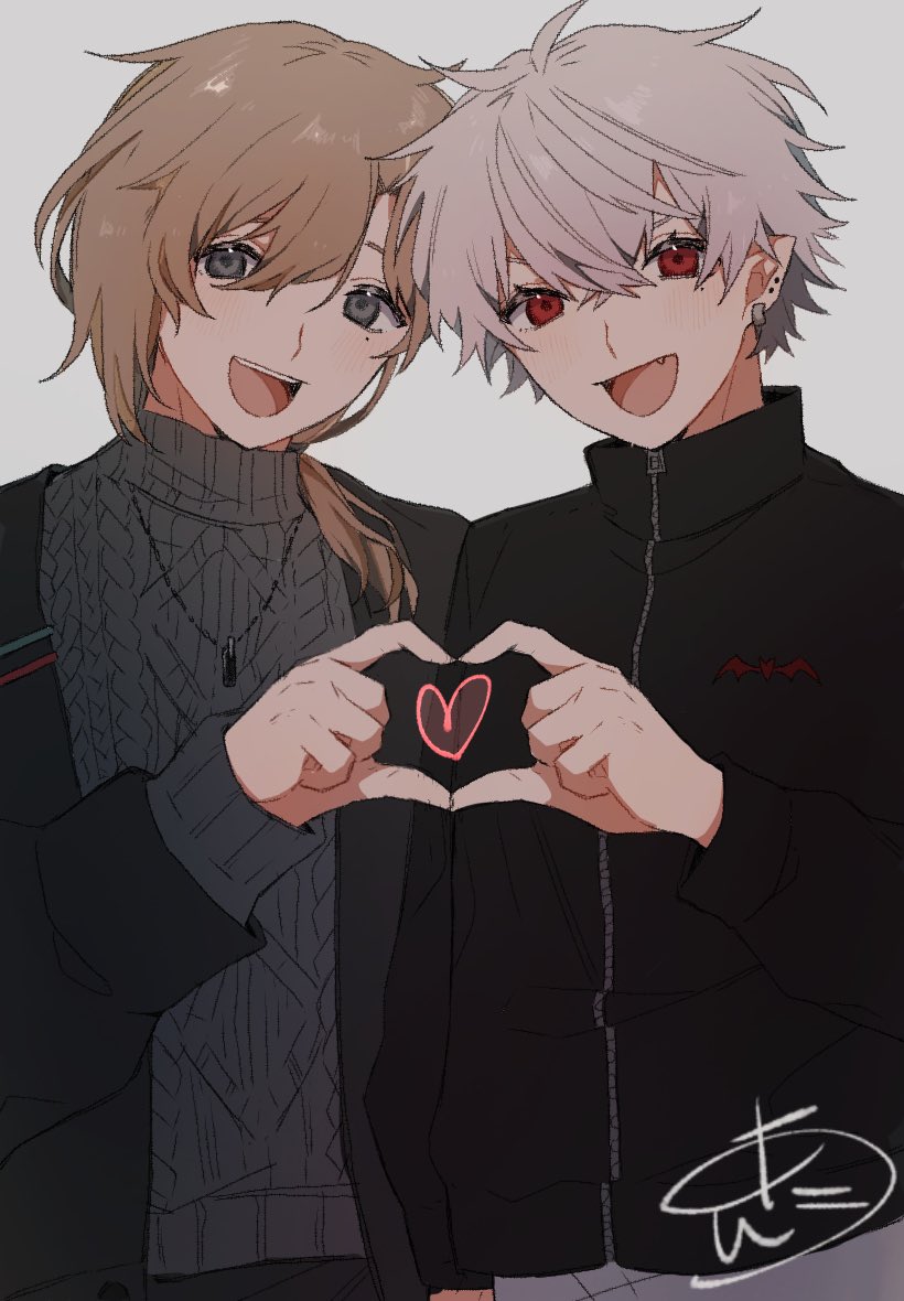 叶(にじさんじ) ,葛葉(にじさんじゲーマーズ) 「ちゃ〜〜む♡♡♡

#くろのあとりえ #KuzuArt  #かな絵 」|ANKOのイラスト