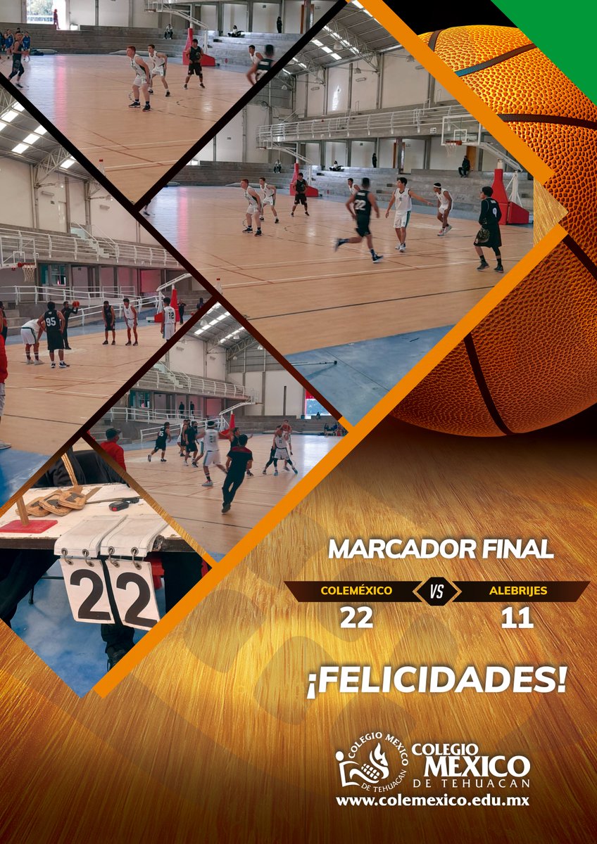 ColeMexicoTH's tweet photo. Felicitamos a nuestro equipo de baloncesto de la tercera fuerza por la victoria en esta jornada. 🏀
#todossomoscoleméxico https://t.co/5n9JanbLZ3