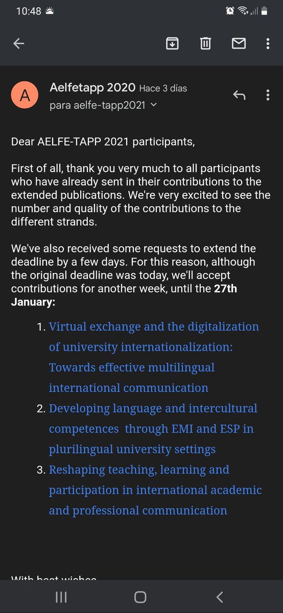 You got our email, so... what are you  waiting for? You have until Thursday 27th to send your proposal to the strand you are interested in: #virtual_excgange
#EMI #ESP #academic_communication #professional_communication