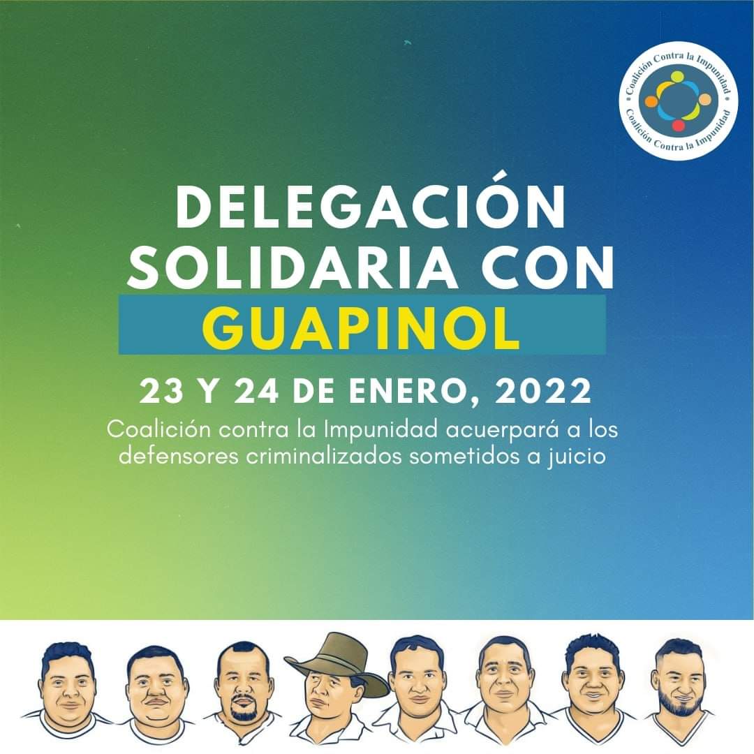 Hoy estamos en el juicio injusto en contra de los defensores de #Guapinol el cual se desarrolla bajo graves irregularidades. Llamamos a las orgs de DDHH, territoriales y población en general a acuerpar a los defensores y a exigir se reconozca su inocencia. ¡Es urgente!