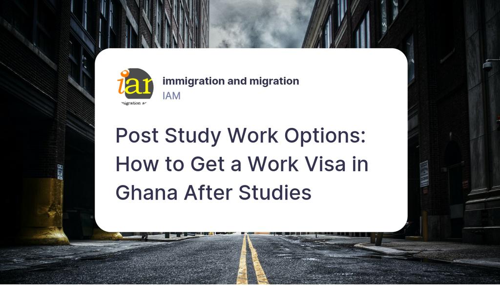 iam_immigration's tweet image. Post Study Work Options: How to Get a Work Visa in Ghana After Studies

Read more 👉 iam.re/34PWj88

#Ghana #StudyAbroadDestination #ExpertAdvisersUK #IaM #Travel