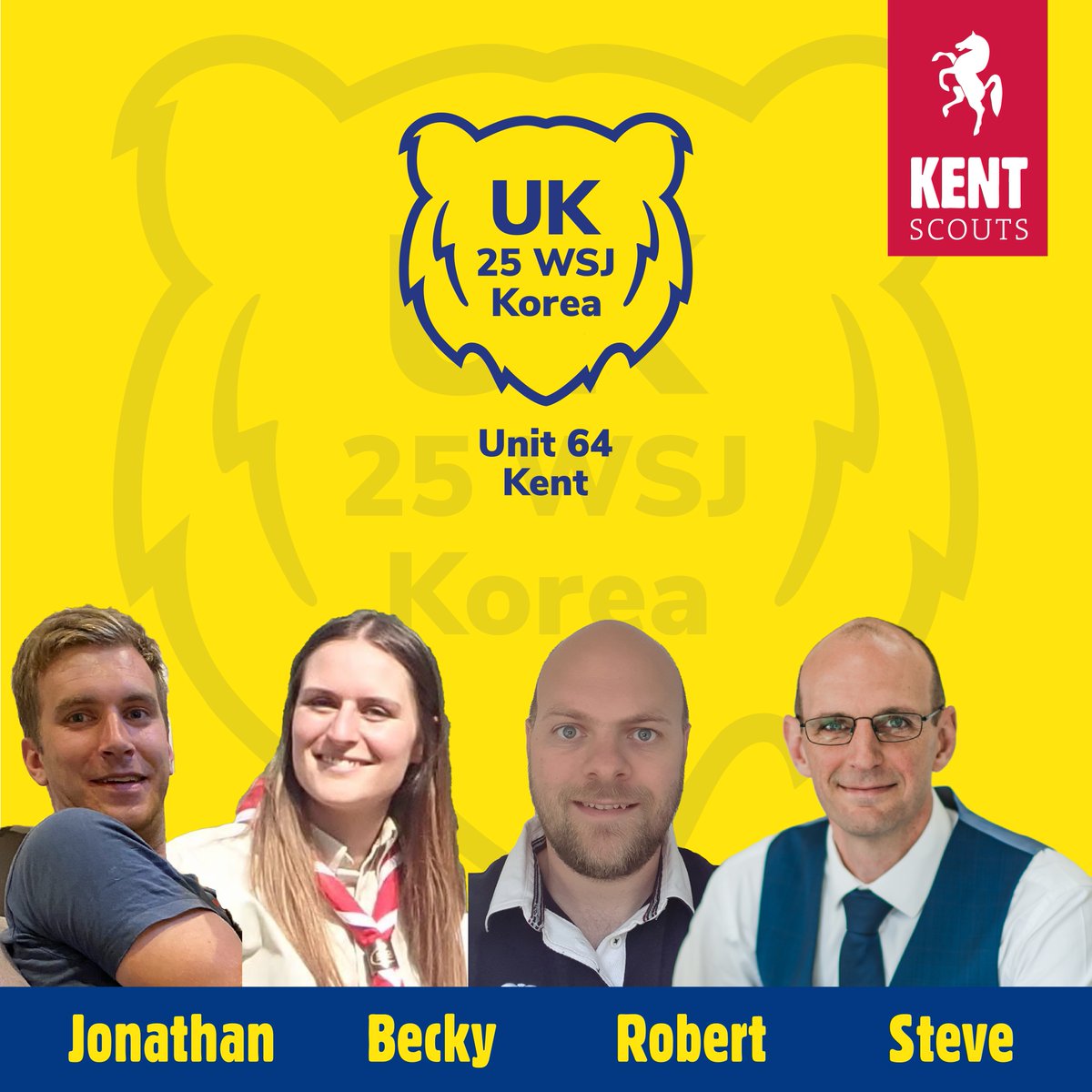 Kentscouts's tweet photo. Meet the leaders taking our 3 Units to the World Scout Jamboree in South Korea in 2023! Congrats on your new roles, you're going to be AWESOME! Look out for more info from the team coming soon... https://t.co/b5Hnp6O26I
#Jamboree #WSJ25 #SouthKorea #WorldJamboree #UnitLeaders https://t.co/cuP6FpK9WX