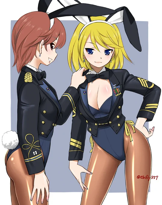 #女の子二人のイラストを貼る見た人もやる 