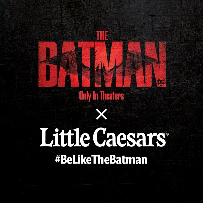 geeknfeminist's tweet photo. NA NA NA NA NA NA BATMAN!
A rede de pizzarias Little Caesars, formou uma parceria com a Warner Bros para a divulgação de 'The Batman'!
Os restaurantes estarão oferecendo pizzas em formato de MORCEGO. #BeLikeTheBatman https://t.co/AKxpJq3YS6