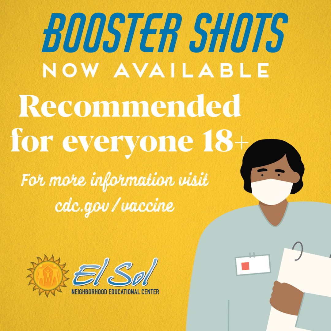 ElSolNec's tweet photo. For more information regarding booster shots visit https://t.co/LCCXzJcjSx

#IETimeToHeal #SoyElSol #ElSolNEC #TogetherWeGetBetter https://t.co/n7wOmCbyEm