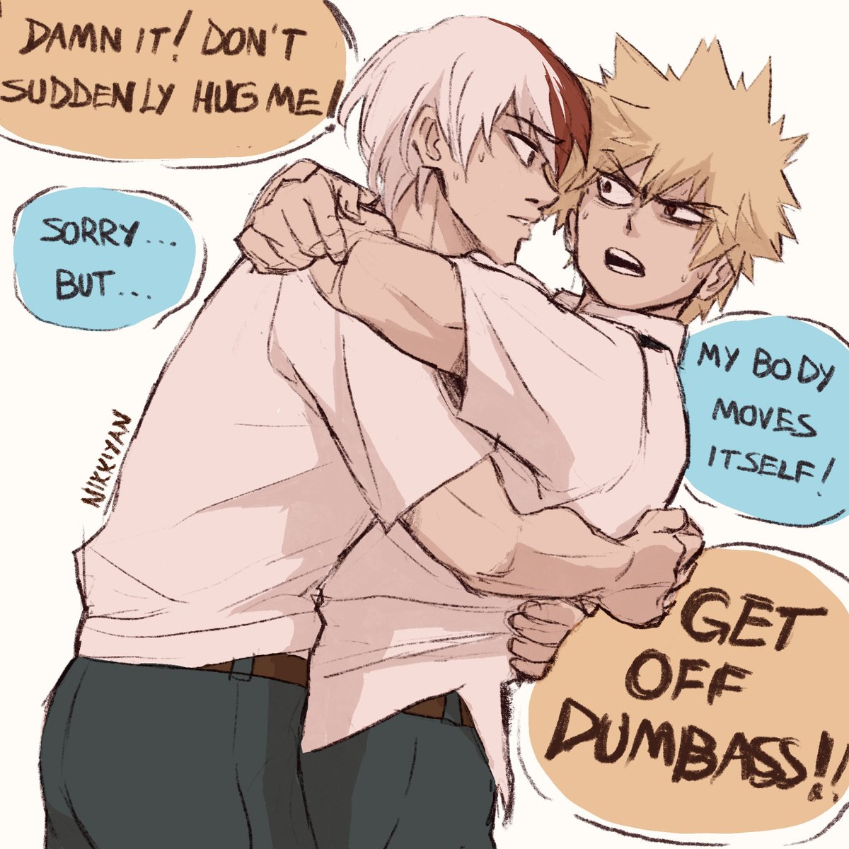 Ok I drew my version of Drama CD 🌝 #todobaku 