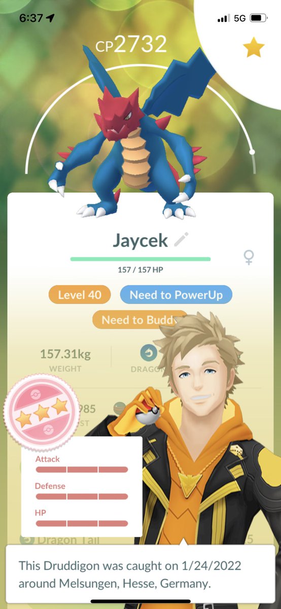 4U2NVPoGO's tweet image. Thank you so much to one of my favorite raiders @jaycek84 for my #Hundo #Druddigon 🥰🔥🤗💯💪🏻 #PokemonGO