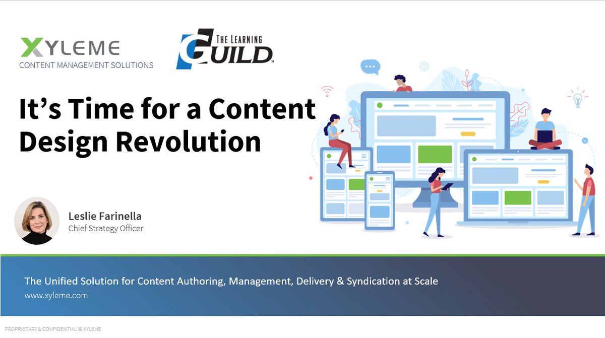 Xyleme's tweet image. Don&apos;t miss our #webinar with @LearningGuild &quot;Why It&apos;s Time for a Content Design Revolution&quot; next Wednesday, 1/26 at 10:00 am PST to take the next step and truly revolutionize how we think about content design.
hubs.la/Q012KT-Q0 #LearningGuild #ContentDesign #CCMS #LCMS