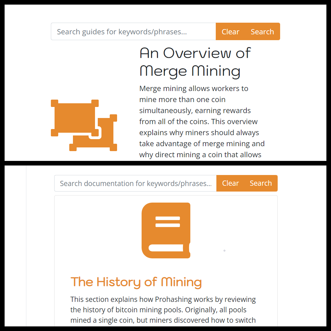 ProHashing's tweet photo. Have a question, but you're not sure where to look? @ProHashing now has a search feature for our guides and documentation!
#CryptoMining #cryptocommunity #teachingtech #cryptocoaching https://t.co/Bj0rBSpabc