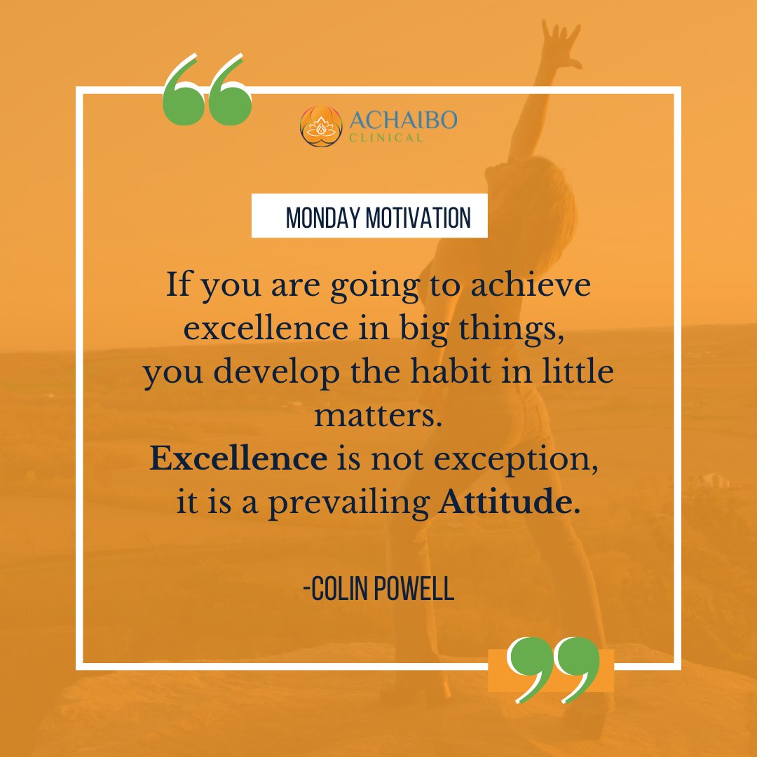 AchaiboClinical's tweet photo. Setting goals is essential to success.  But how can you make those plans a reality? You do it by repeating little behaviors over and over until they become hardwired habits.
 #MondayMotivational #MondayMotivation https://t.co/4LgF5CnXbr