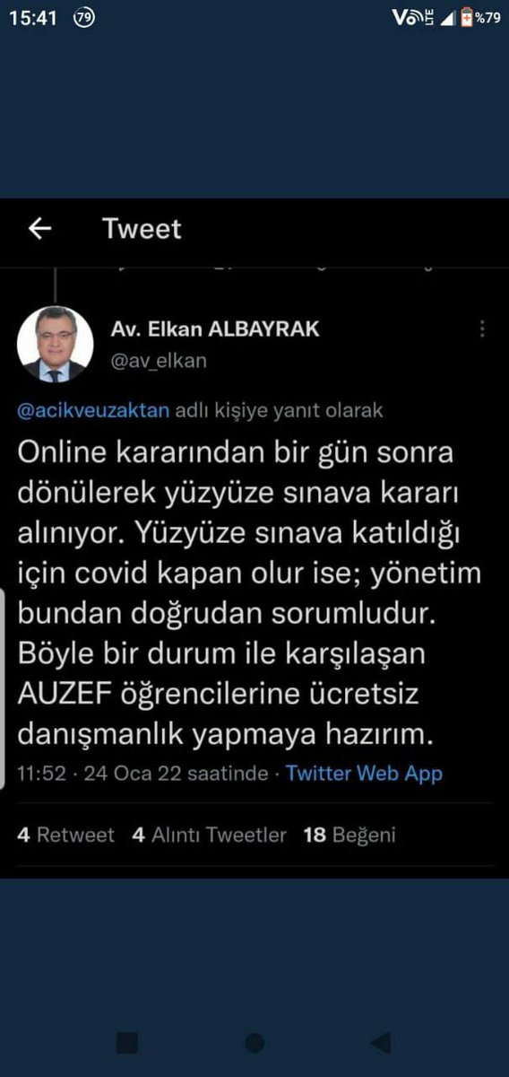 #mağduruzAuzef
<a href="/LeventSAHIN_IU/">Levent ŞAHİN, Prof. Dr.</a> 
Lütfen online kararına geri dönünüz ...