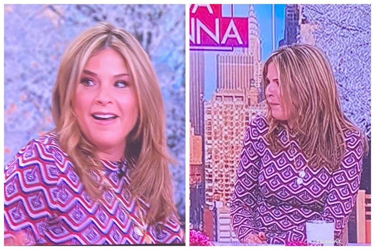 Bcooper21's tweet photo. @JennaBushHager I’m having denial about what color your dress is today. I thought it was purple but when the camera did a close up it looks red, white and blue? @TODAYshow #colortrick https://t.co/4yjcITSkEU