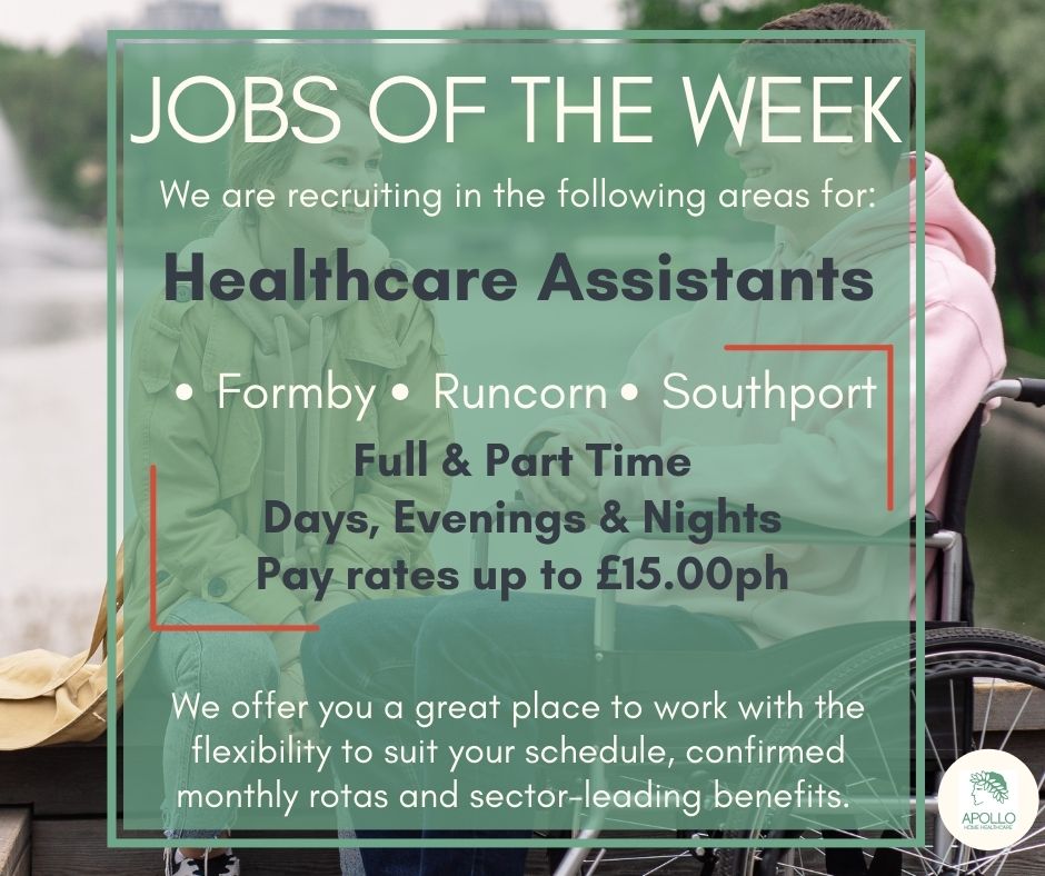 ApolloHHC's tweet photo. Would like a rewarding career where you can work 1:1 or 2:1 with clients and make a real difference to their lives?
https://t.co/wix8vzBD9b
#HealthcareJobs #CareWorkTakeover #FormbyJobs
@JCPinMerseyside #RuncornJobs #SouthportJobs #Jobs https://t.co/yxgRBtYFzG