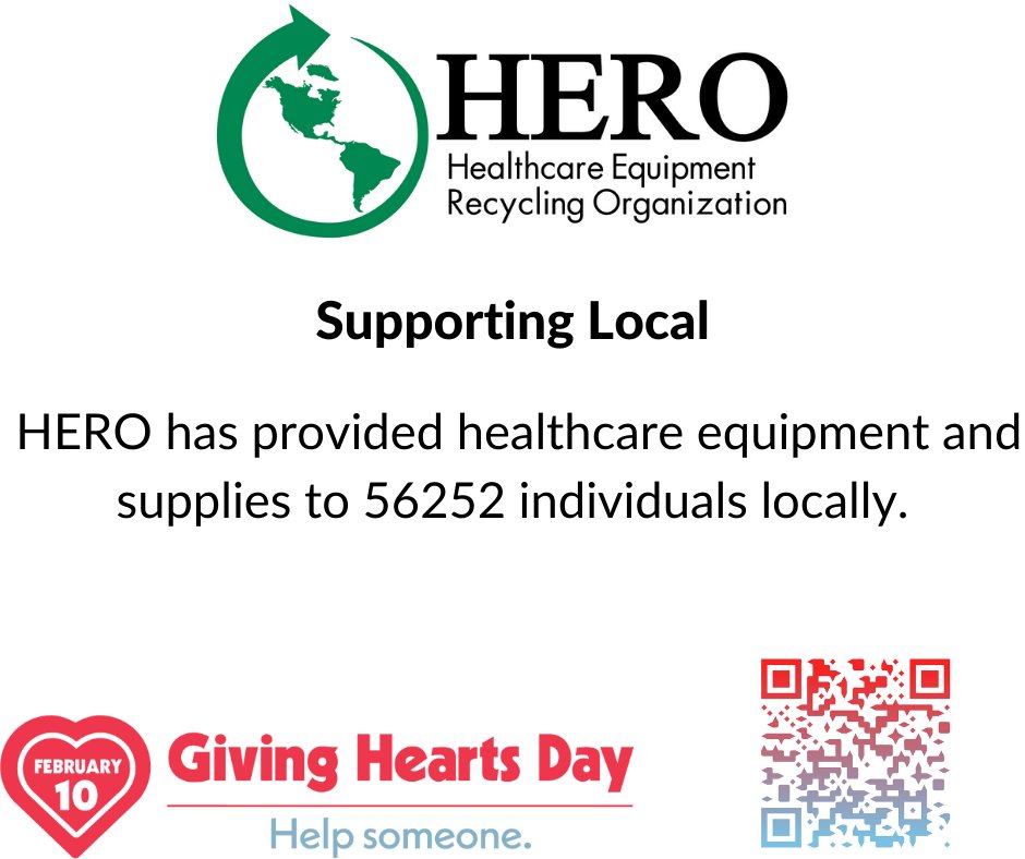HEROFargo's tweet image. Awareness - HERO has provided healthcare equipment and supplies to 56252 individuals.   Please support HERO during this years Giving Hearts Day, Feb. 10th. app.givingheartsday.org/#/charity/29
#givingheartsday #helpsomeone