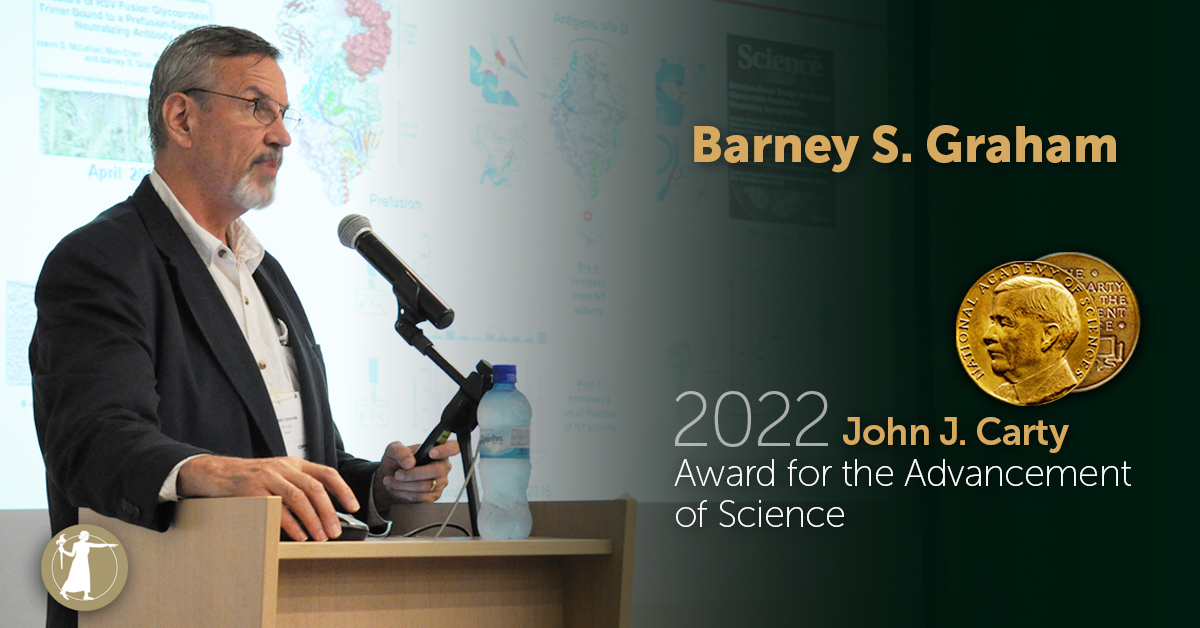 National Academy of Sciences (@thenasciences) on Twitter photo We are honoring <a href="/BarneyGrahamMD/">Barney Graham, MD, PhD</a> with the 2022 John J. Carty Award for the Advancement of Science for pioneering new strategies in vaccine design using nanoparticle and mRNA technologies. Congratulations!
Read more: ow.ly/Nfhx50HBz3r #NASaward #biotechnology We are honoring <a href="/BarneyGrahamMD/">Barney Graham, MD, PhD</a> with the 2022 John J. Carty Award for the Advancement of Science for pioneering new strategies in vaccine design using nanoparticle and mRNA technologies. Congratulations!
Read more: ow.ly/Nfhx50HBz3r #NASaward #biotechnology