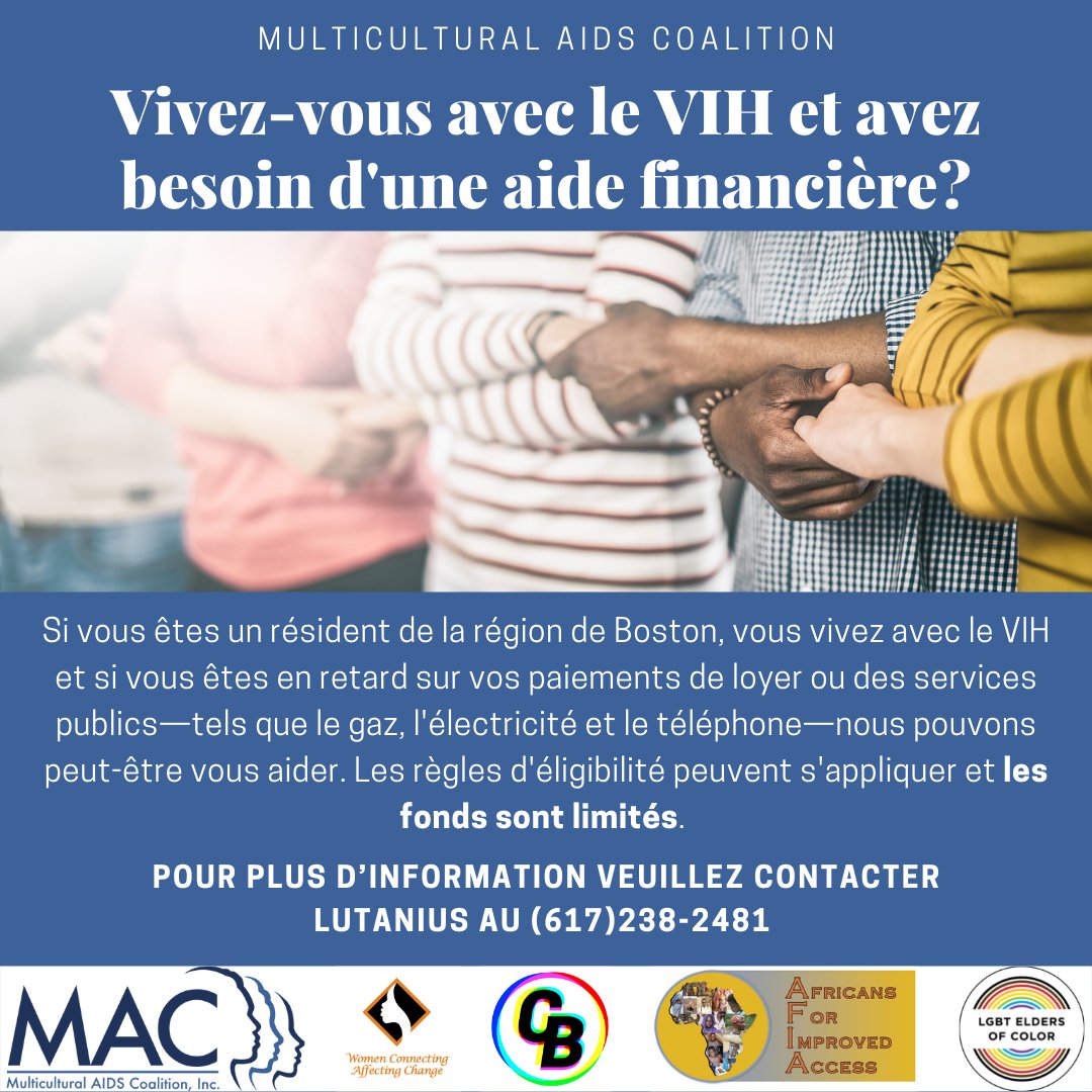 MACinBoston's tweet photo. If you're a resident of the #Boston area, living w/ #HIV &amp; were impacted financially by the #COVID19 pandemic, we may be able to help! We have limited funds to help w/ overdue rent, utilities. Reach out to us for more info. #RentAssistance #UtilityBills #LivingWithHIV #UEqualsU https://t.co/UTEszQYXHl
