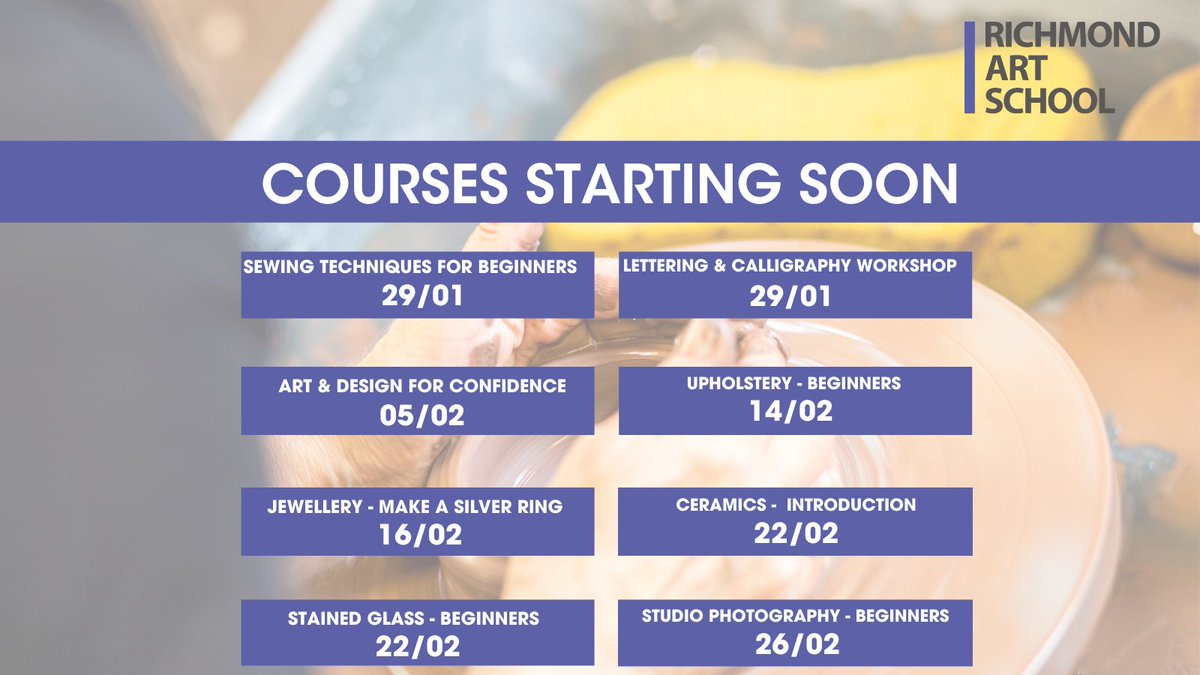 You can explore your creativity further today, join our vast variety of art courses...

Enrol today: bit.ly/3fXbFyk

#RHACC #ArtSchool #Richmond
