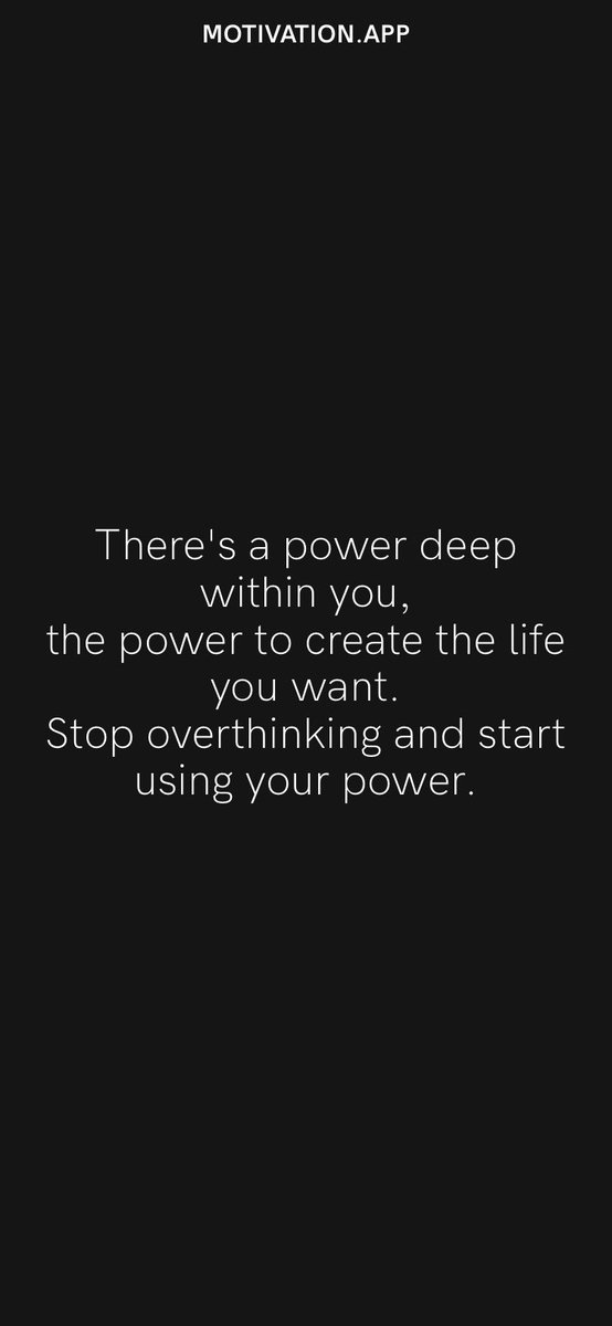 SALMAOKIO's tweet photo. There's a power deep within you, the power to create the life you want. Stop overthinking and start using your power.
From @AppMotivation #motivation #quote #motivationalquote

https://t.co/qxIcbl9kGa https://t.co/PckzBkz2bX