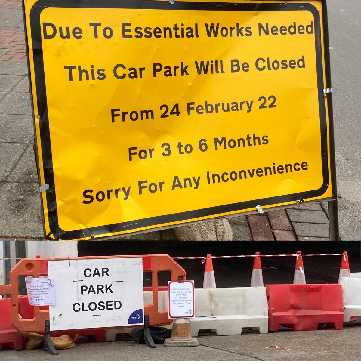 ⁦<a href="/Merton_Council/">Merton Council</a>⁩ it’s closed from today, 24th January, so perhaps a corrective sticker over the sign might avoid confusion! #Highwaysmerton #carparksmerton ⁦<a href="/MertonChamber/">Merton Chamber</a>⁩