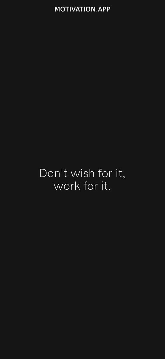 SALMAOKIO's tweet photo. Don't wish for it, work for it.
From @AppMotivation #motivation #quote #motivationalquote

https://t.co/qxIcbl9kGa https://t.co/EV9H13He1O