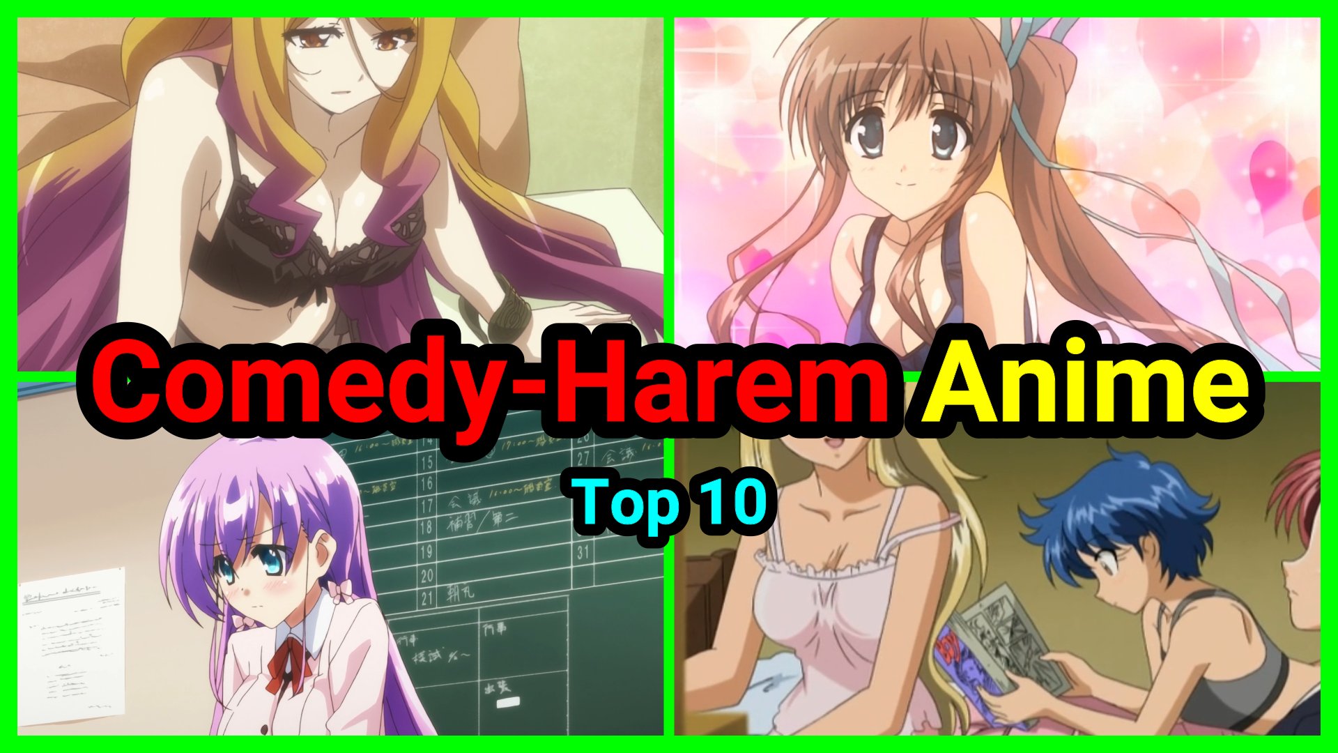 Waifu Collage on X: Top 10 Comedy Harem Anime HERE:    / X