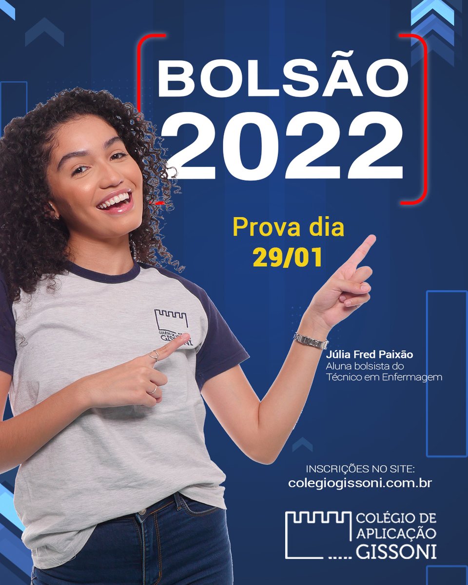 O Bolsão 2022 do Colégio Gissoni está chegando. Não perca essa oportunidade!

Prova dia 29/01. Inscrições no site! 

#Bolsão2022 #EnsinoMédio #EnsinoTécnico #ColégioGissoni
