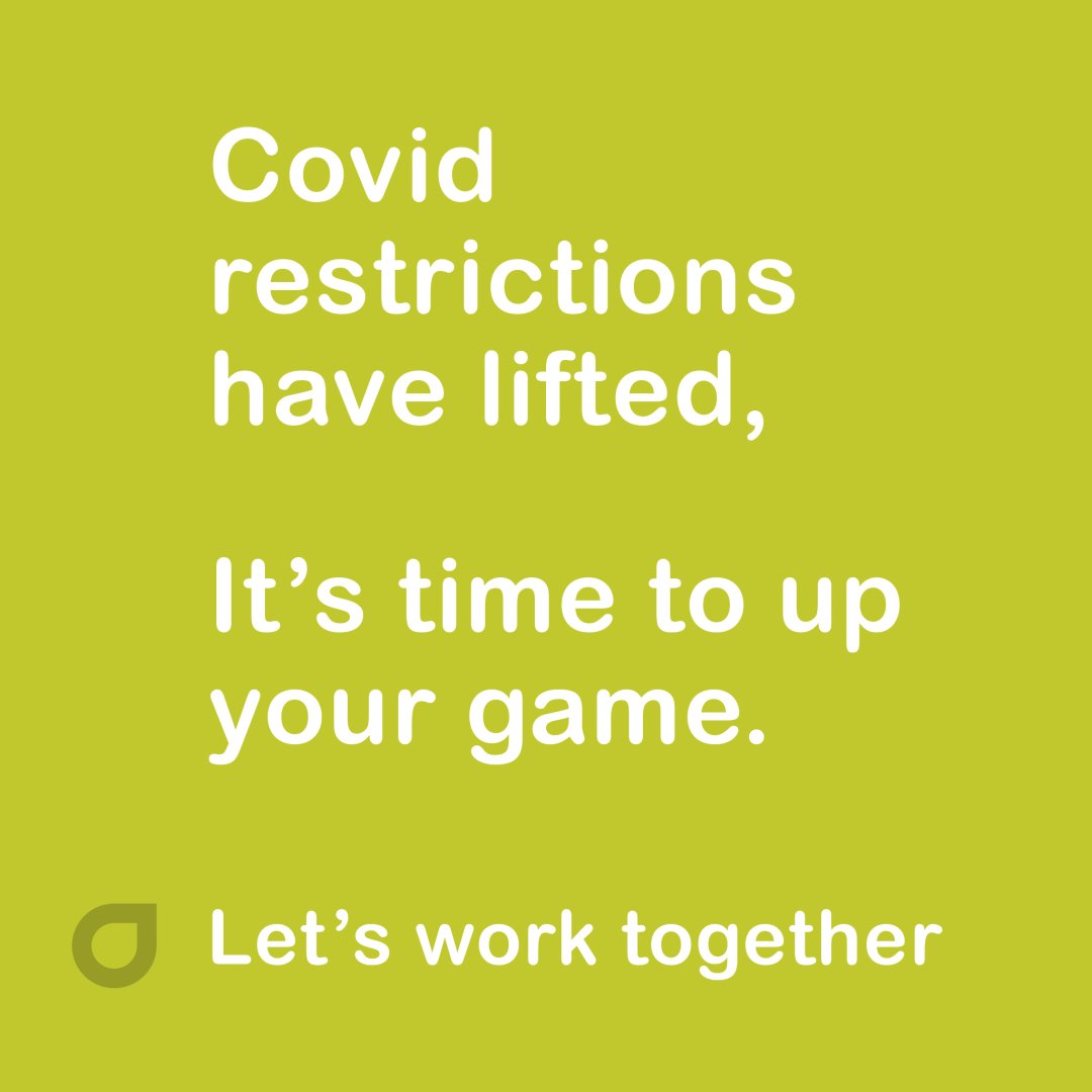 DesignitCC's tweet photo. Covid restrictions have lifted, It’s time to up your game, Let's work together.

#covid19 #brand #logodesign #branding #brandidentity #branddesign #graphicdesign #communication #business #b2b #entrepreneur #designforbusiness #gooddesigngoodbusiness https://t.co/Sy9wXxTZ8u