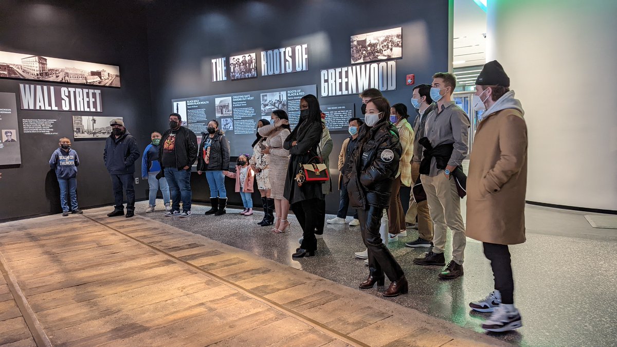 atentocapital's tweet photo. They spent time learning about Tulsa's rich history at @GreenwoodRising and how the #1921RaceMassacre influences much of the initiatives in our city today.
#Entrepreneurship #TechHuboftheMidwest #FutureofTulsa #historymatters https://t.co/EQSwzQABR3