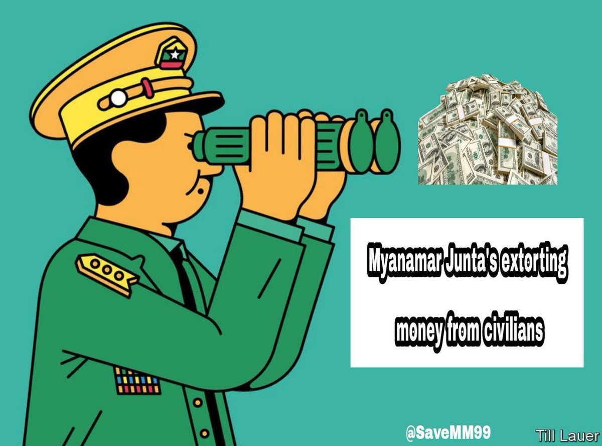 SaveMM99's tweet photo. Following the bombing of the mytel tower in kywe don village, Terrorists Military Council has ordered local villagers to stand guard at night and extorting money from those who couldn't stand guard in Maubin tsp, #Ayeyarwady region.Moreover, Junta Terrorists (1/2)#2022Jan24Coup https://t.co/ijyLGqwuDe