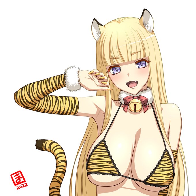 乳下のブラ紐影を塗り忘れるという痛恨のミス。
ついでに微調整して背景無し版。 