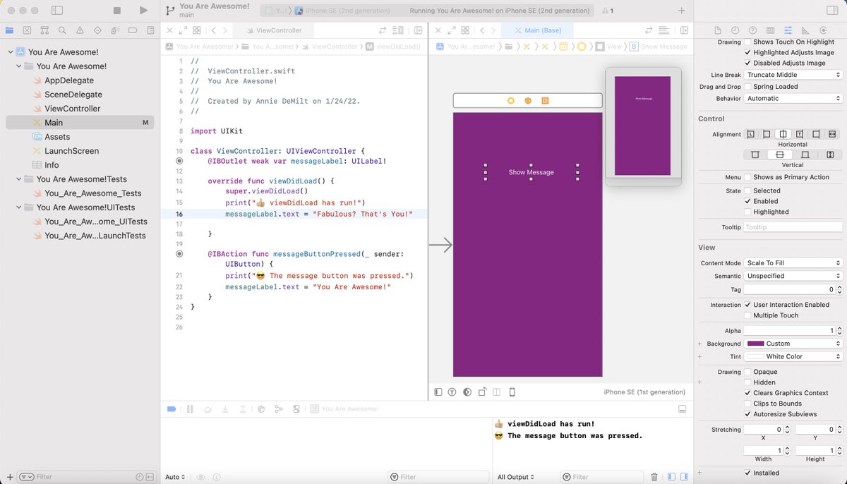 ademilt30's tweet photo. Building my first iOS app! Excited to learn Swift this semester. #BCSwift #iOSCodeCrush https://t.co/mkVGlRQFrz