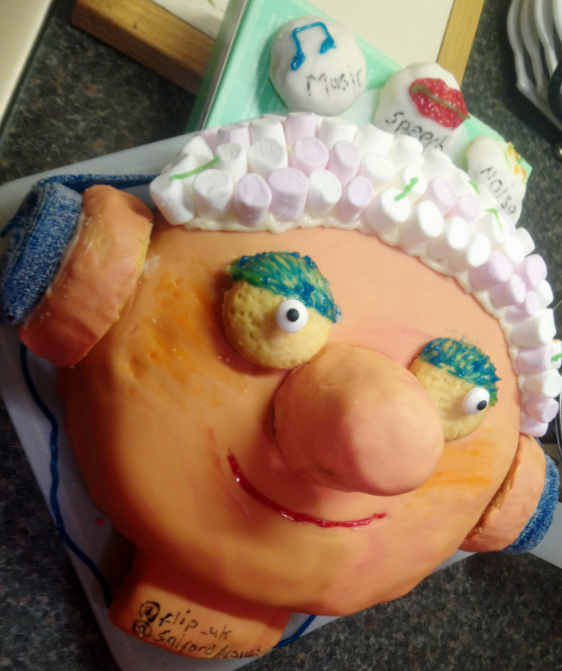 fLip_uk's tweet photo. I need to take a better photo, but for the valour of @SalfordAcoustic in the @SalfordUni SEE Bake Off, &amp; since it's #ResearchCommunicationWeek, here is a representation of my PhD research in cake form. #TeamPsychoAcoustics #TeamAudioEngineering #ObjectBasedAudio Marshmallow brain https://t.co/GD5iuQxui6