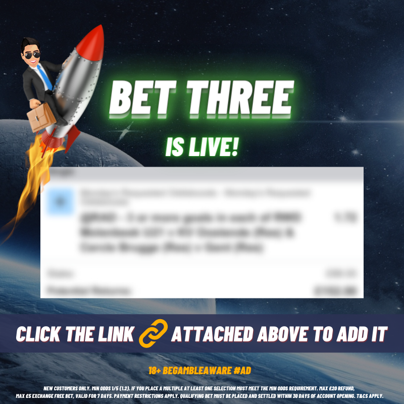 🚨 DOUBLE UP BET 3 IS LIVE!

Add it to your bet-slip here: bit.ly/3H1IFQz

Get money back in cash if my bet loses tonight here: bit.ly/BennyRF20

18+ BeGambleAware AD
