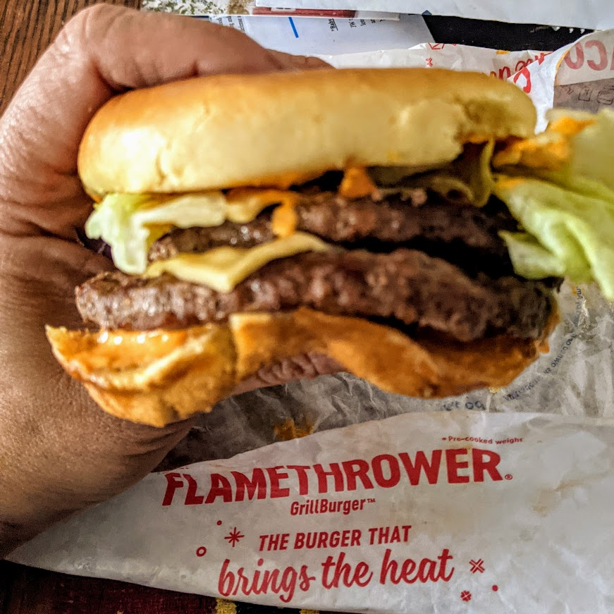 thaoworra's tweet photo. Well, that was a bust. Apparently it was 1-Day Only promotion, so we wound up grabbing a @DairyQueen Flamethrower which is a better sandwich anyway, but not as good as the superior @7TAPHOUSE FIRE-BOM this month. Now I miss the @BurgerKing #AngryWhopper, too. https://t.co/wANC4OORl5