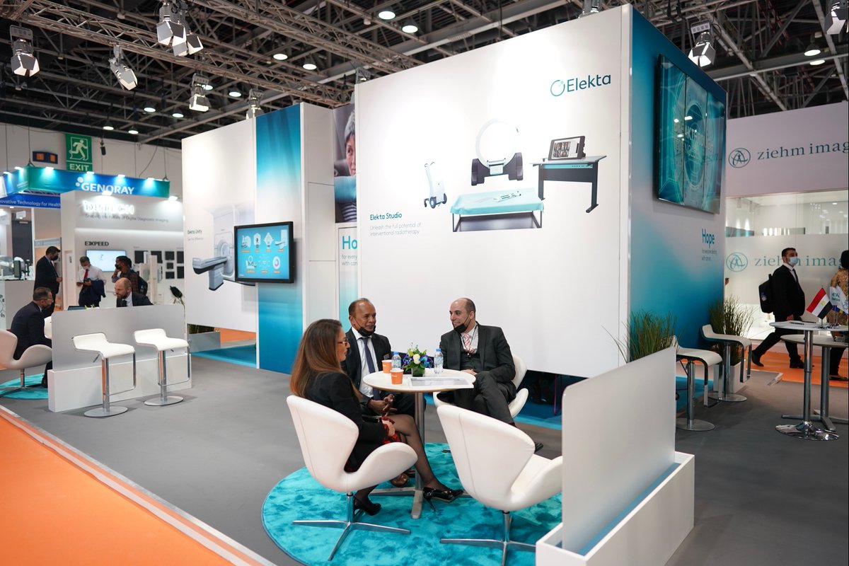 Elekta's tweet photo. Welcome to #ArabHealth2022! If you're in Dubai, we hope you'll visit us at Elekta booth SB130 and let us show you our latest innovations, which we designed to streamline RT delivery, improve the patient experience and potentially enable more people access to care. #WeBuildHope https://t.co/YurrgL10b0