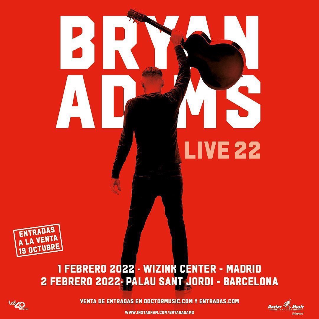 PalauSantJordi's tweet photo. ¡Bryan Adams Live 22! 🎸 Será nuestro 1er concierto del año….

▪️ 02.02.22 - Barcelona 

🎟️ Entradas a la venta en https://t.co/e0As3Zz23q
.
.
#BryanAdams #DoctorMusic #Music #Concert https://t.co/Ctd2lmcJIx