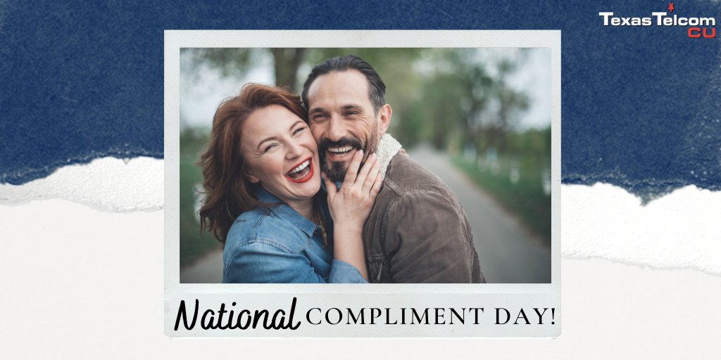 textelcu's tweet photo. Happy #NationalComplimentDay! π€ We #Encourage you to #Compliment someone today, whether it be a stranger or a family member. Watch how your #KindWords can make someone's day! β¨
#TexasTelcomCU https://t.co/50bzgUT8pp