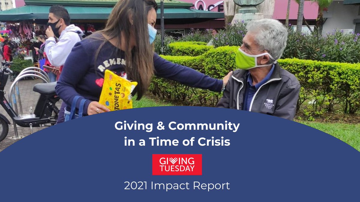 GivingTuesday's tweet photo. We're thrilled to share the 2021 #GivingTuesday Impact report. The report offers a glimpse into the generosity that took place on Nov 30 - and throughout the year- challenging us to imagine a world where radical generosity is unleashed every single day. https://t.co/g4xu0KH6vm https://t.co/XniQ4SviMz