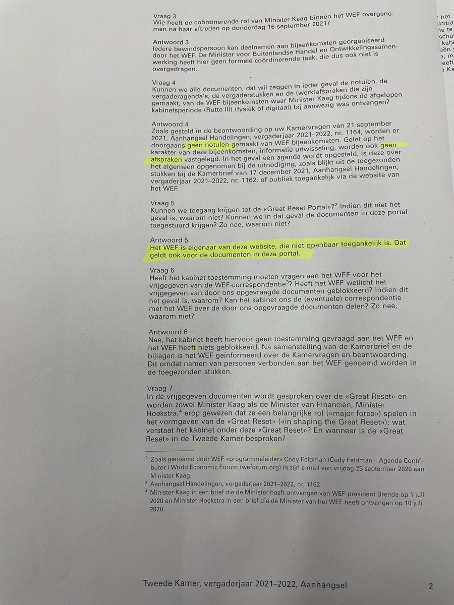 PvanHouwelingen's tweet photo. Antwoorden op onze WEF vervolgvragen. Kort samengevat: niets te zien en niets aan de hand. Minimaliseren van het WEF. Documenten in de Great Reset Portal zijn niet toegankelijk want “Het WEF is eigenaar van deze website”. Handig toch, die “publiek-private samenwerking”.#WEFpapers https://t.co/ILqsKTCChE