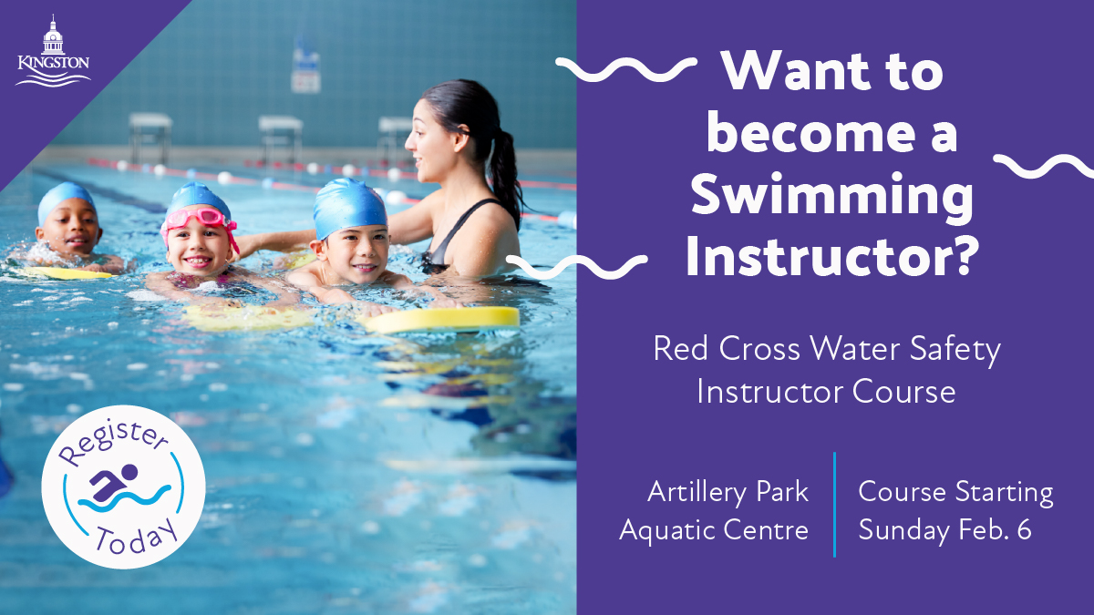 cityofkingston's tweet photo. Want to become a Swimming Instructor?
Red Cross Water Safety Instructor Course | Artillery Park Aquatic Centre
Starting Sunday, Feb. 6, 2022
Register Today! https://t.co/AXD3PFdIHV
(Course code: 43989)
#ygk #WaterSafetyInstructor #SwimClass https://t.co/qHg0zAdwsm